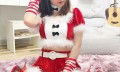 [小女巫露娜] - 3 - 圣诞节兔女郎COS 毛绒耳朵鸭子坐  [37P/192 MB]